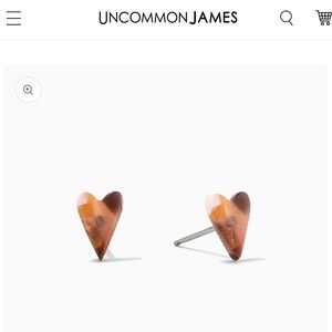 Uncommon James Resin Heart Earrings